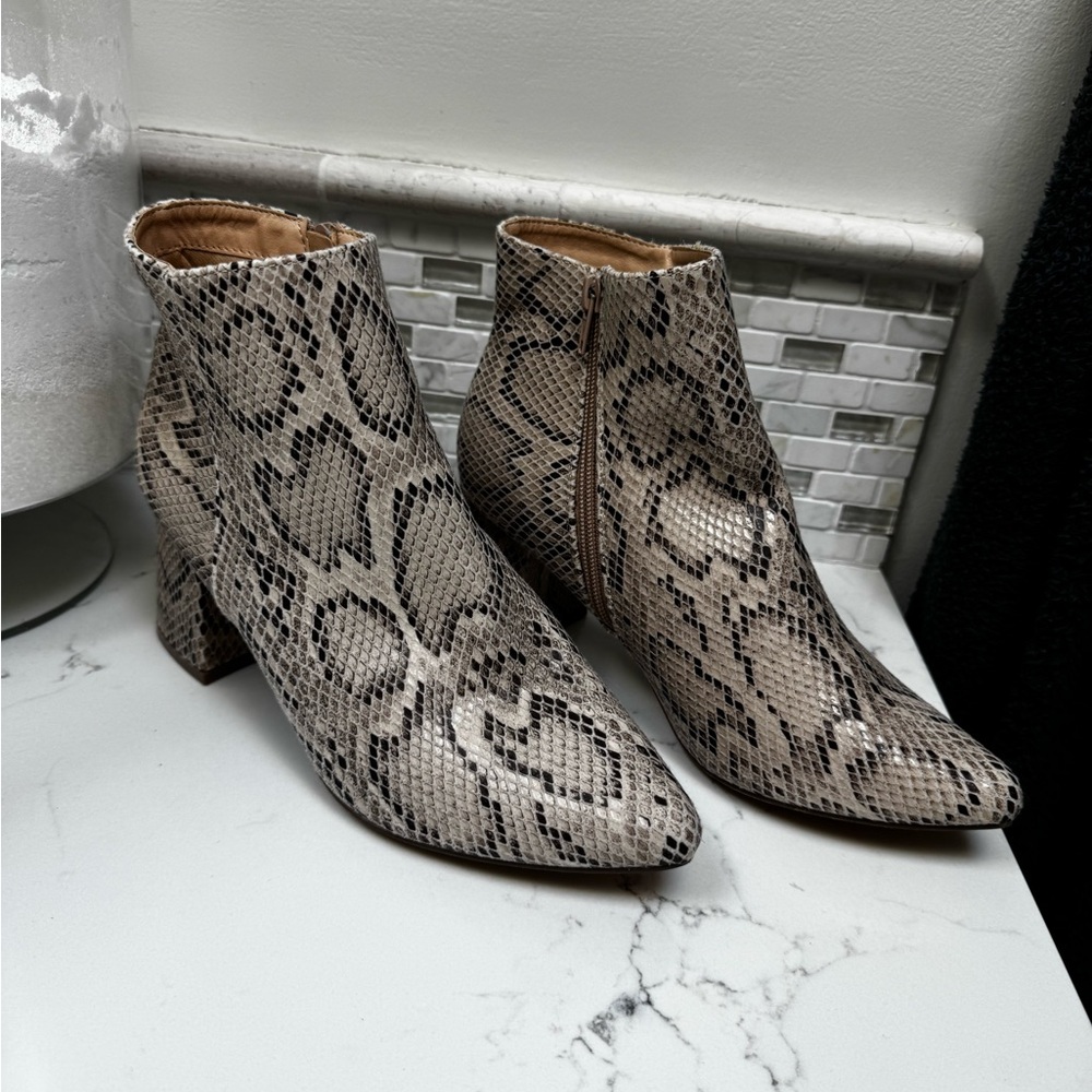 Snakeskin Ankle Boots